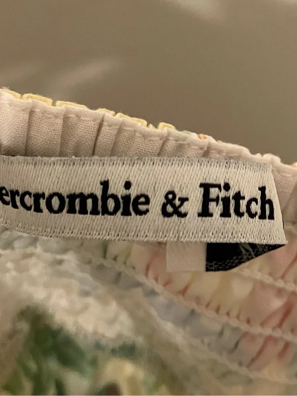 Abercrombie & Fitch Sweetheart Babydoll Maxi Dress Beach Lemon Print S